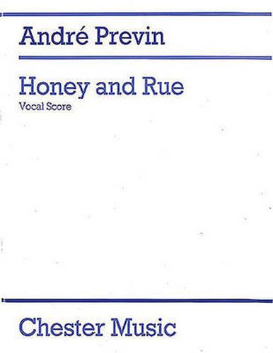 Cover image for Andre Previn: Honey And Rue (Vocal Score)