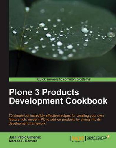 Cover image for Plone 3 Products Development Cookbook