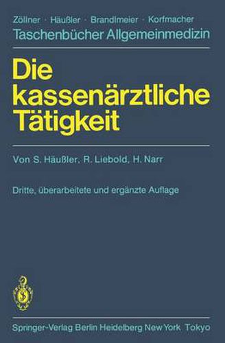Cover image for Die Kassenarztliche Tatigkeit
