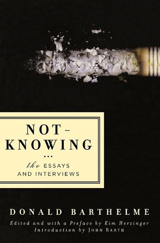 Cover image for Not-Knowing: The Essays and Interviews