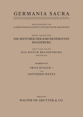 Cover image for Das Bistum Brandenburg. Teil 2