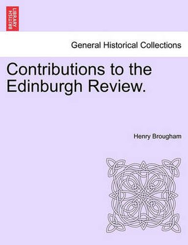 Cover image for Contributions to the Edinburgh Review.