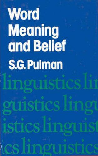 Cover image for Work Meaning and Belief