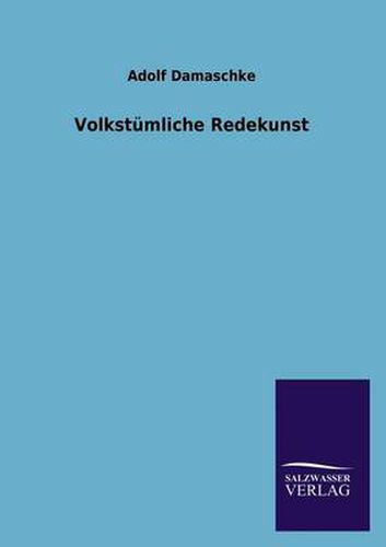 Cover image for Volkstumliche Redekunst