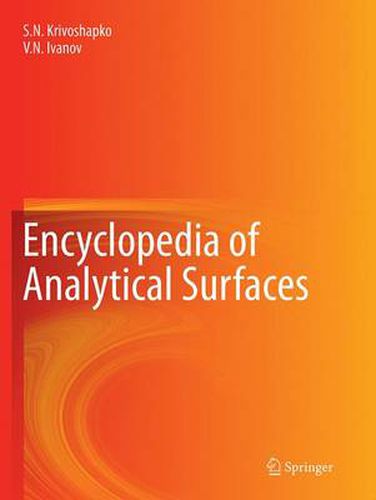 Cover image for Encyclopedia of Analytical Surfaces