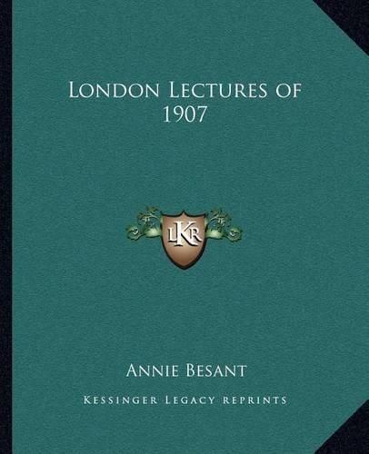 Cover image for London Lectures of 1907