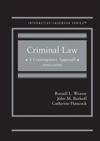 Cover image for Criminal Law: A Contemporary Approach