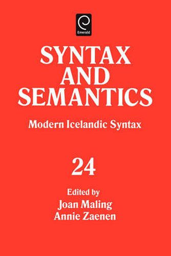 Cover image for Modern Icelandic Syntax
