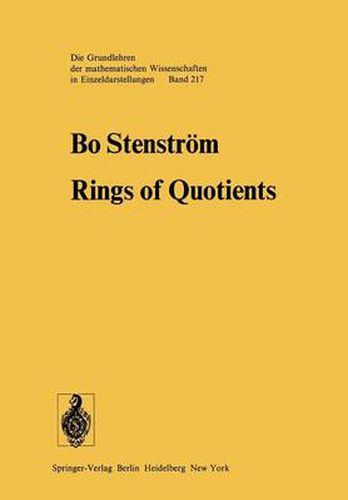 Cover image for Rings of Quotients: An Introduction to Methods of Ring Theory