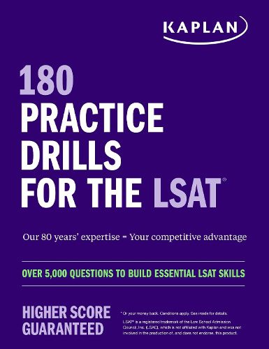 Cover image for 180 Practice Drills for the LSAT: Over 5,000 questions to build essential LSAT skills