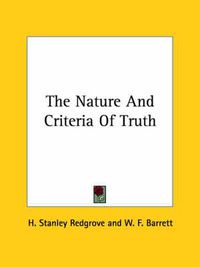 Cover image for The Nature and Criteria of Truth