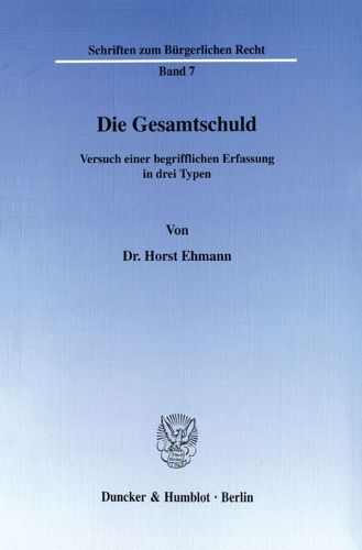 Cover image for Die Gesamtschuld: Versuch Einer Begrifflichen Erfassung in Drei Typen