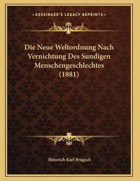 Cover image for Die Neue Weltordnung Nach Vernichtung Des Sundigen Menschengeschlechtes (1881)