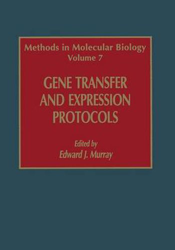 Cover image for Gene Transfer and Expression Protocols