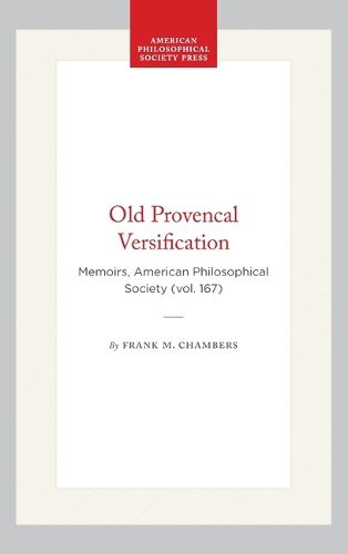 Cover image for An Introduction to Old Provencal Versification