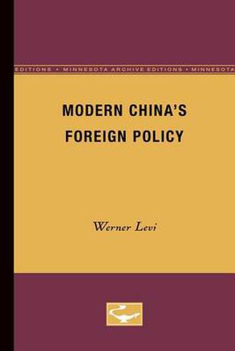 Cover image for Modern China's Foreign Policy