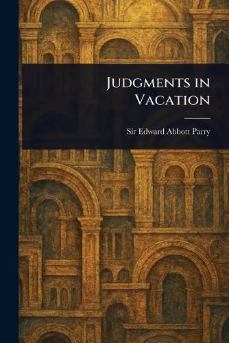 Cover image for Judgments in Vacation