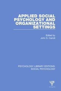 Cover image for Applied Social Psychology and Organizational Settings