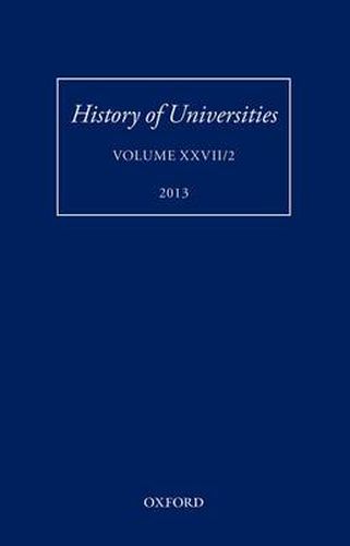 Cover image for History of Universities: Volume XXVII/2