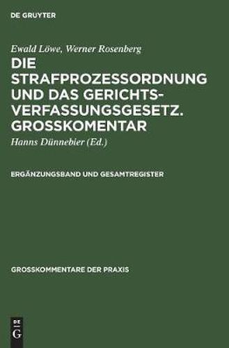 Erganzungsband und Gesamtregister