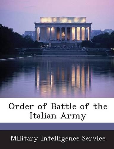 Cover image for Order of Battle of the Italian Army