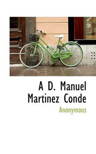 Cover image for A D. Manuel Martinez Conde