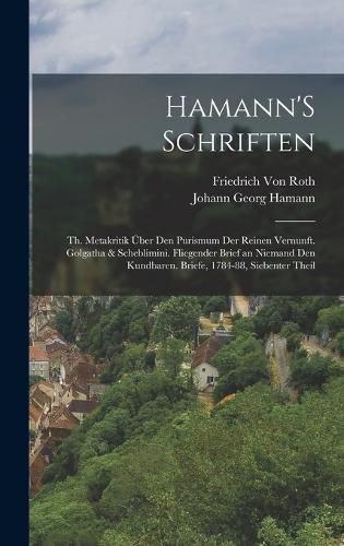 Cover image for Hamann'S Schriften