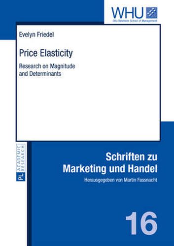 Cover image for Price Elasticity: Research on Magnitude and Determinants