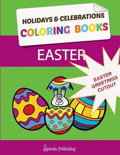 Cover image for Easter Coloring Book Greetings: Color and Cut Out Your Special Easter Greetings: Coloring Pages and Cut Outs for Kids