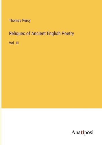 Cover image for Reliques of Ancient English Poetry