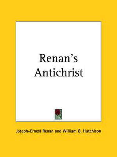 Cover image for Renan's Antichrist (1899)