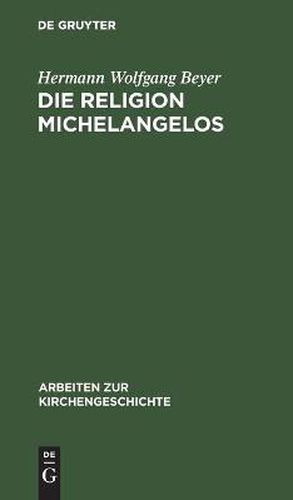 Cover image for Die Religion Michelangelos