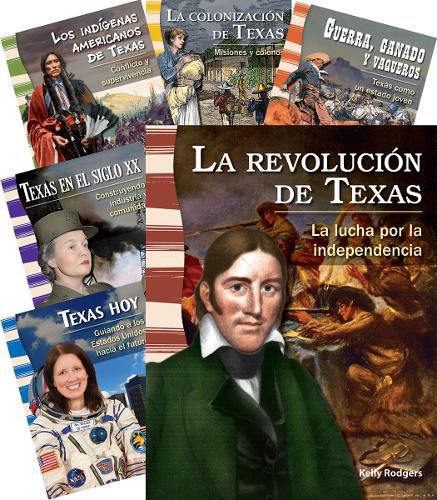 Cover image for Texas History: Then and Now Spanish 8-Book Set