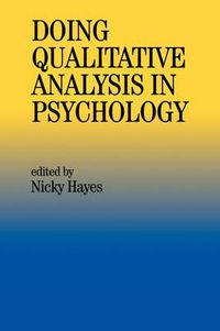 Cover image for Doing Qualitative Analysis In Psychology