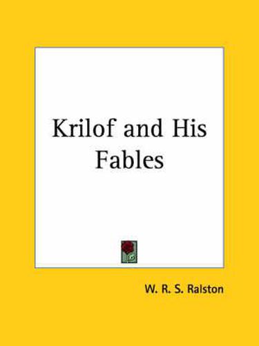Cover image for Krilof and His Fables (1869)