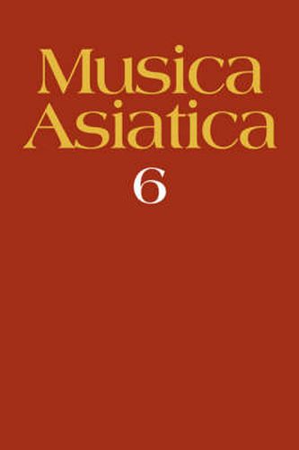 Cover image for Musica Asiatica: Volume 6