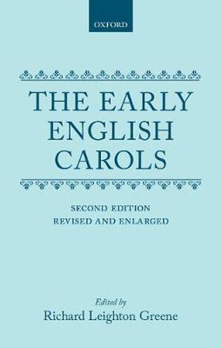 Cover image for The Early English Carols