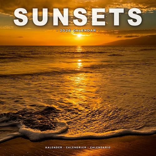 Cover image for Sunsets Calendar 2026 Square Travel Wall Calendar - 16 Month