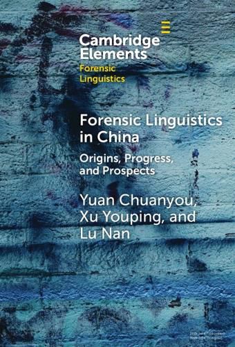 Cover image for Forensic Linguistics in China