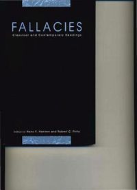 Cover image for Fallacies: Classical and Contemporary Readings