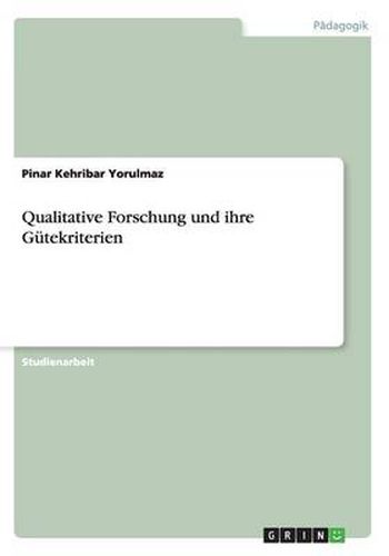 Cover image for Qualitative Forschung und ihre Gutekriterien