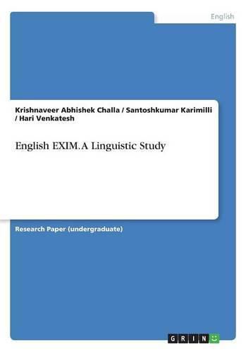 Cover image for English EXIM. A Linguistic Study