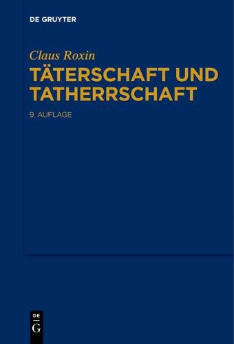 Cover image for Taterschaft und Tatherrschaft