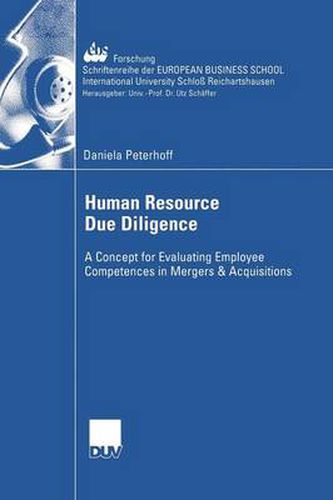 Cover image for Human Resource Due Diligence: A Concept for Evaluating Employee Competences in Mergers & Acquisitions