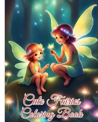 Cover image for Cute Fairies Coloring Book