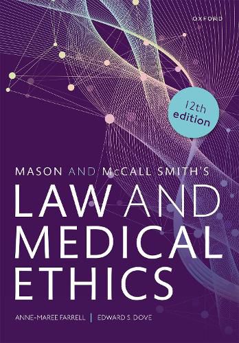 Cover image for Mason and McCall Smith's Law and Medical Ethics