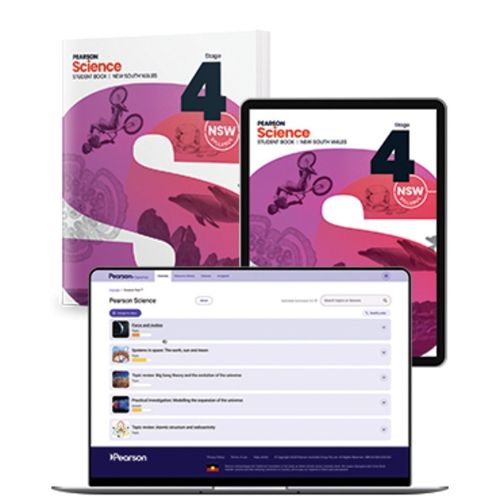 Cover image for Pearson Science New South Wales Stage 4 Student Book, eBook and Digital Hub