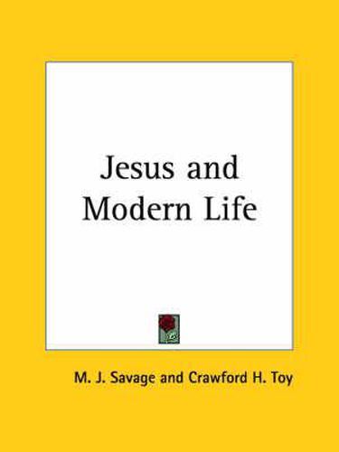 Cover image for Jesus and Modern Life (1893)