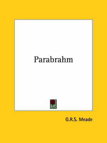 Cover image for Parabrahm