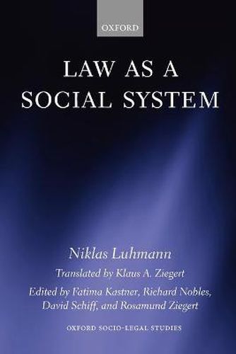 Cover image for Law as a Social System